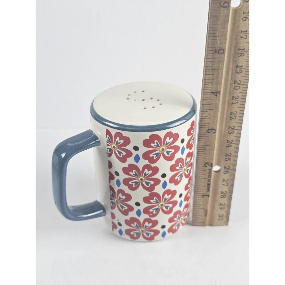 Pioneer Woman Floral Ceramic Salt Shaker With Handle